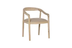 Kitchen & Dining|Dining Chairs & Benches^Nkuku Anbu Mango Wood Upholstered Dining Chair - Natural