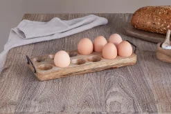 Pantry|Breakfast Accessories^Nkuku Anda Mango Wood Egg Holder - Natural