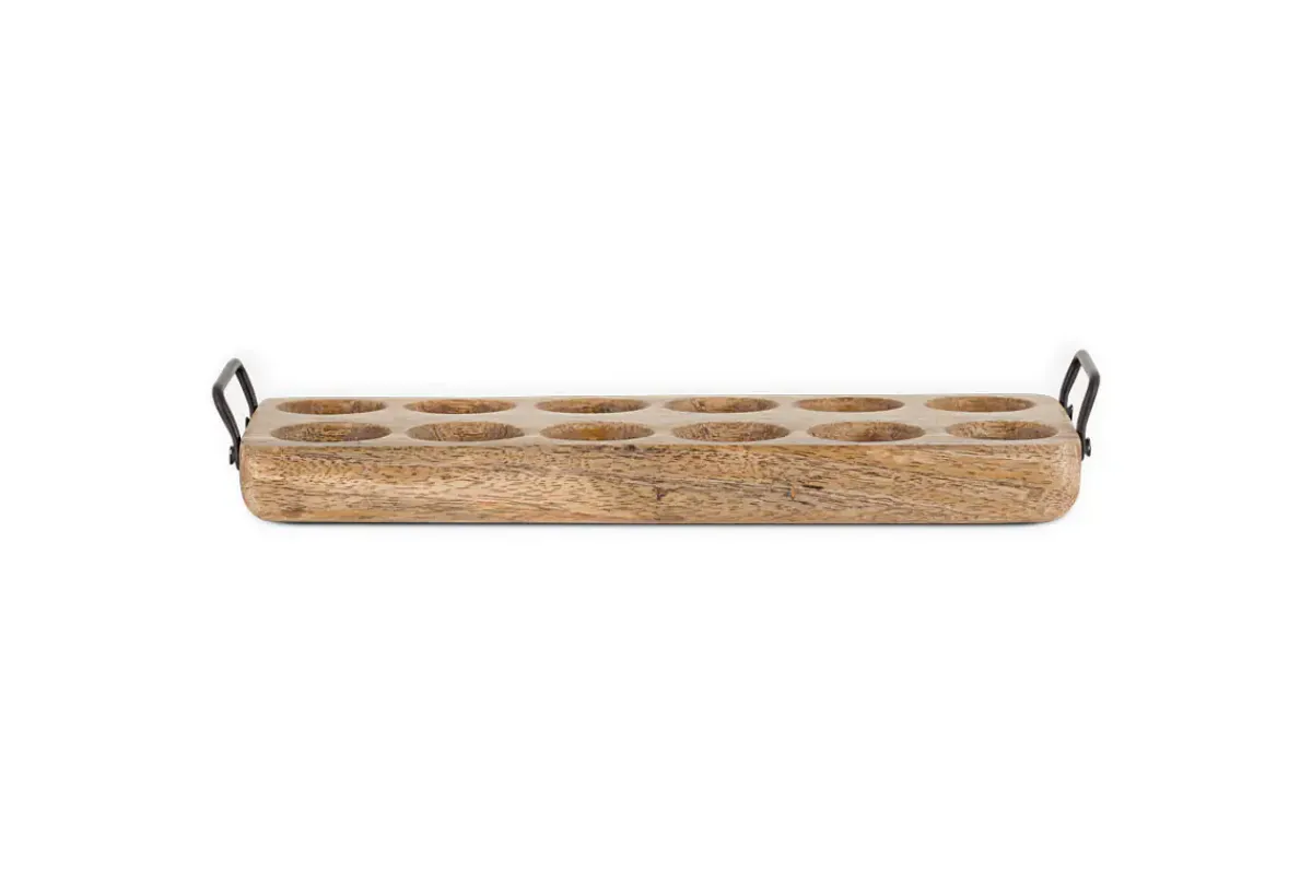 Pantry|Breakfast Accessories^Nkuku Anda Mango Wood Egg Holder - Natural