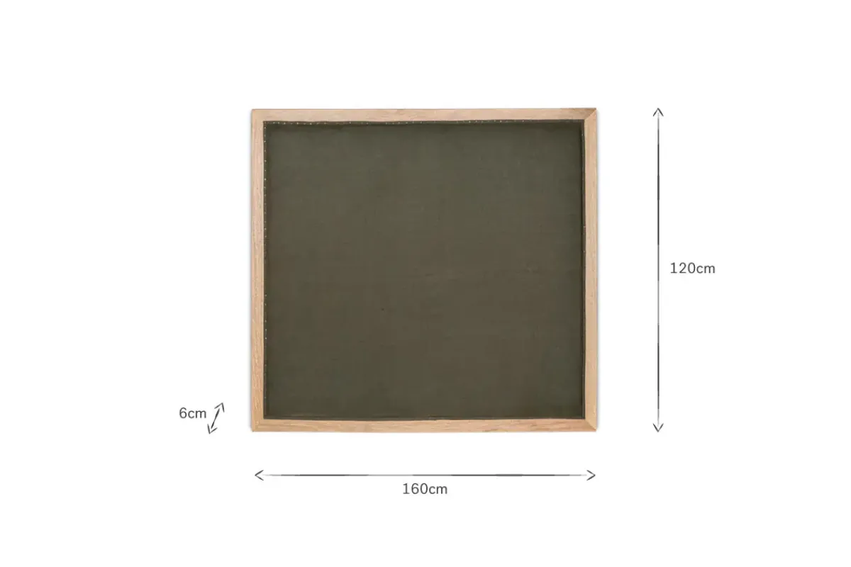Bedroom^Nkuku Anesha Upholstered Linen Headboard - Olive Green
