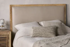 Bedroom^Nkuku Anesha Upholstered Linen Headboard - Natural