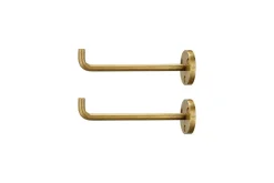 Bathroom Accessories|Hooks & Rails^Nkuku Aniko Iron Hook - Brass (Set of 2)