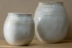 Decorative Home Accessories|Vases^Nkuku Anjuna Reactive Glaze Ceramic Vase - Off White