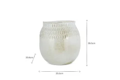 Decorative Home Accessories|Vases^Nkuku Anjuna Reactive Glaze Ceramic Vase - Off White