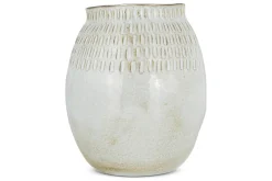 Decorative Home Accessories|Vases^Nkuku Anjuna Reactive Glaze Ceramic Vase - Off White