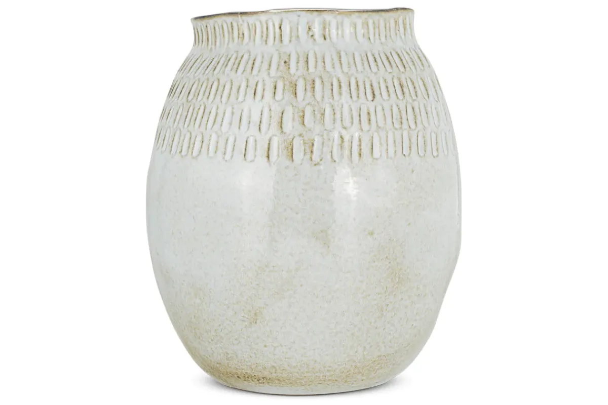 Decorative Home Accessories|Vases^Nkuku Anjuna Reactive Glaze Ceramic Vase - Off White
