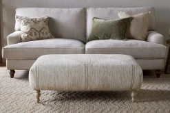Footstools & Poufs^Nkuku Aranya Upholstered Ottoman - Natural