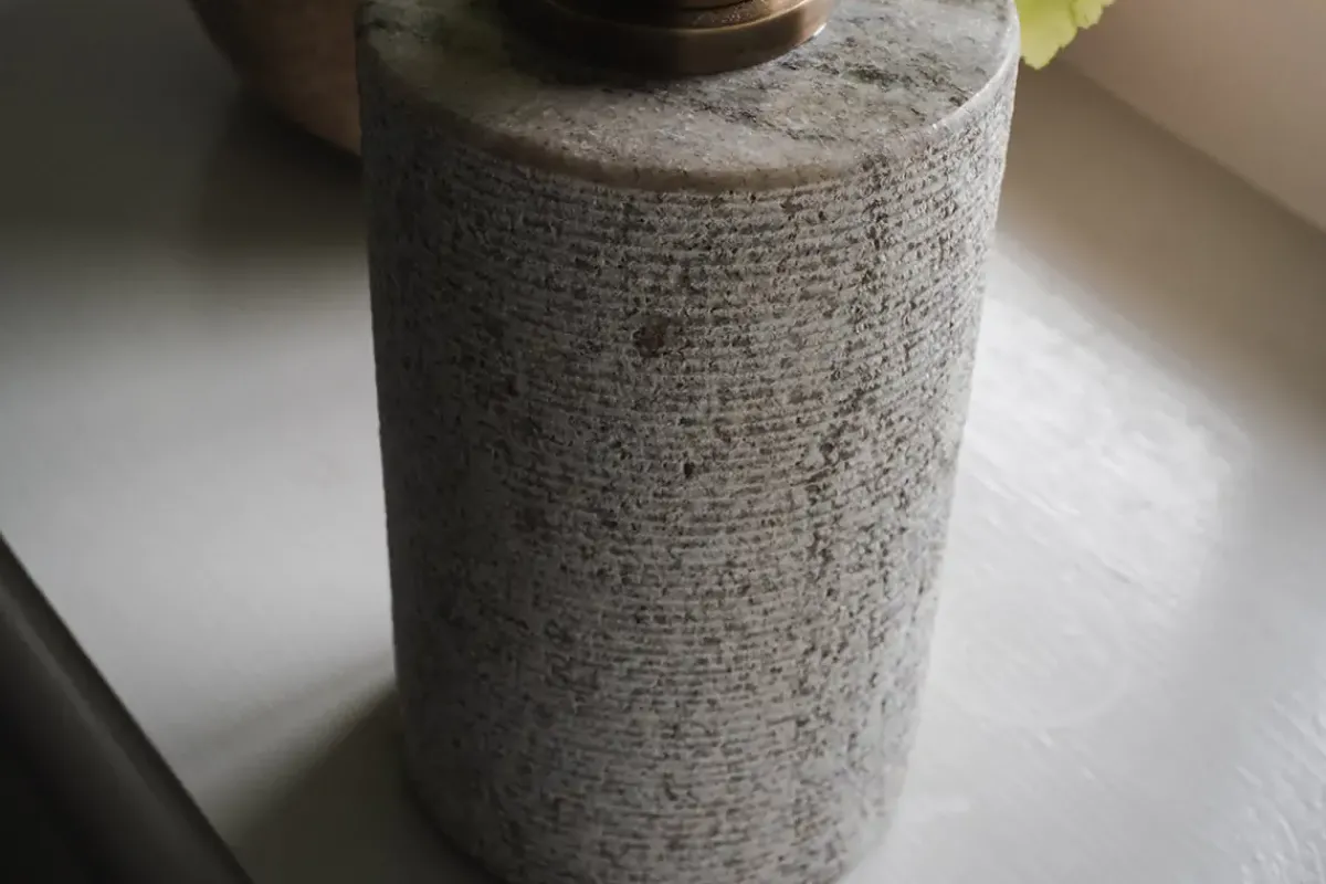 Bathroom Accessories^Nkuku Asana Marble Soap Pump - Grey