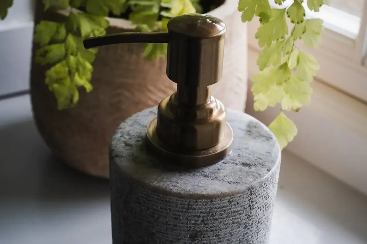 Bathroom Accessories^Nkuku Asana Marble Soap Pump - Grey