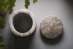 Bathroom Accessories^Nkuku Asana Marble Storage Jar - Grey