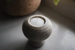 Candle Holders|Candles & Candleholders^Nkuku Asana Marble Tealight Holder - Grey