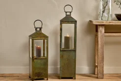 Decorative Home Accessories|Fireside^Nkuku Asharu Lantern - Antique Patina