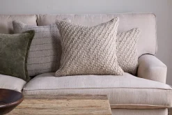 Bedroom Textiles|Cushions^Nkuku Atifa Cotton & Wool Cushion Cover - Natural