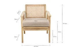 Living|Occasional Chairs^Nkuku Atri Mango Wood & Cane Occasional Chair