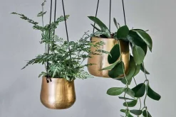 Indoor Planters|Decorative Home Accessories^Nkuku Atsu Brass Hanging Planter