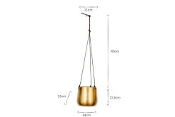Indoor Planters|Decorative Home Accessories^Nkuku Atsu Brass Hanging Planter