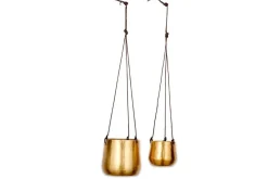 Indoor Planters|Decorative Home Accessories^Nkuku Atsu Brass Hanging Planter