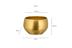 Indoor Planters^Nkuku Atsu Brass Planter