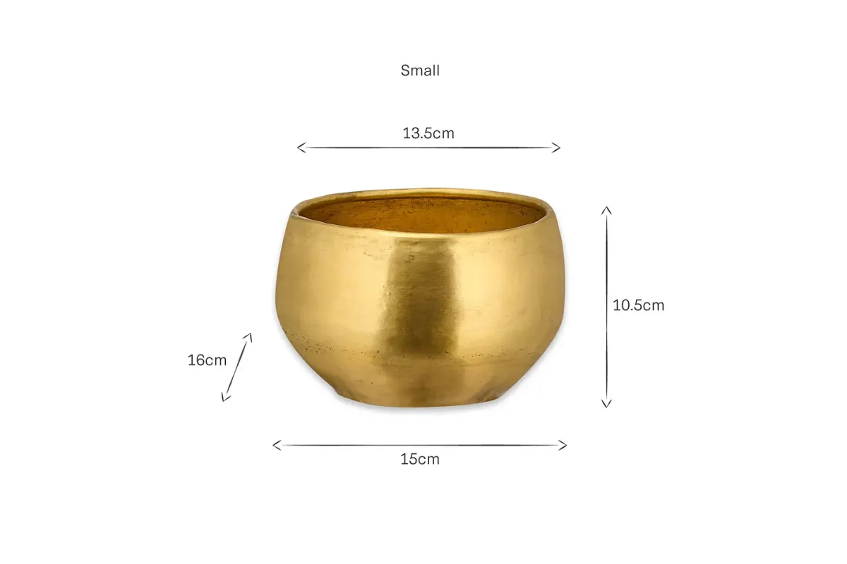 Indoor Planters^Nkuku Atsu Brass Planter