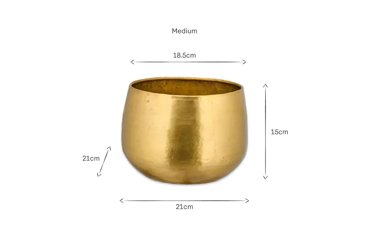 Indoor Planters^Nkuku Atsu Brass Planter