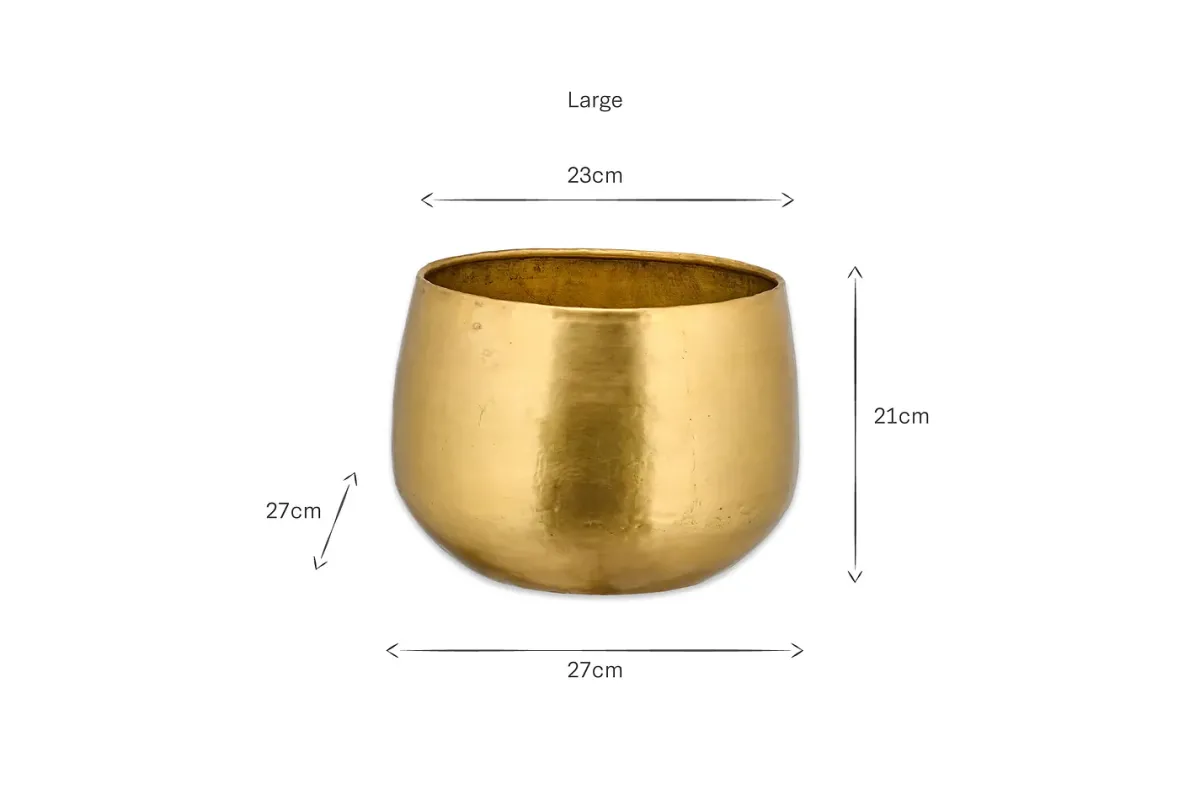 Indoor Planters^Nkuku Atsu Brass Planter