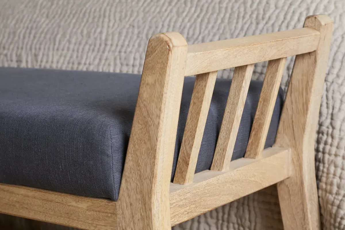 Hallway & Bootroom|Storage & Shelving^Nkuku Avanthi Upholstered Sleigh Bench - Charcoal