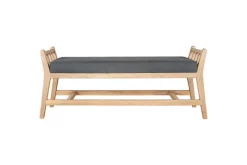 Hallway & Bootroom|Storage & Shelving^Nkuku Avanthi Upholstered Sleigh Bench - Charcoal