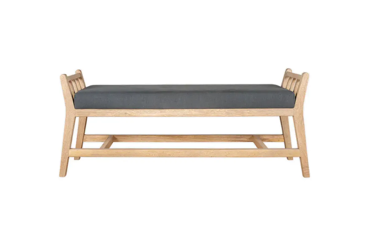 Hallway & Bootroom|Storage & Shelving^Nkuku Avanthi Upholstered Sleigh Bench - Charcoal