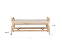 Hallway & Bootroom|Bedroom^Nkuku Avanthi Upholstered Sleigh Bench - Natural