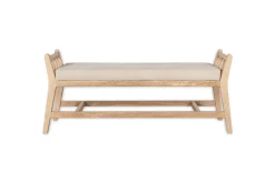 Hallway & Bootroom|Bedroom^Nkuku Avanthi Upholstered Sleigh Bench - Natural