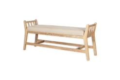 Hallway & Bootroom|Bedroom^Nkuku Avanthi Upholstered Sleigh Bench - Natural