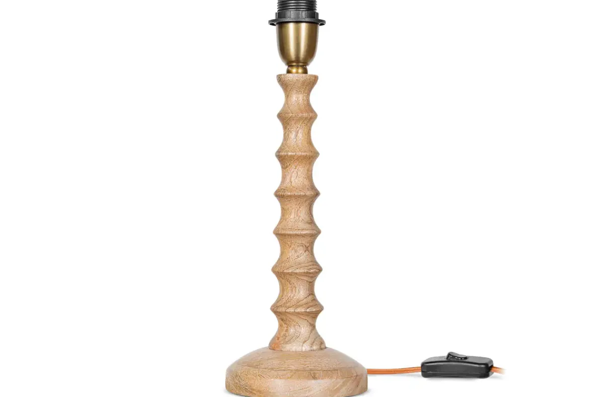 Bedside Lamps|Table Lamps^Nkuku Avisa Mango Wood Bedside Table Lamp