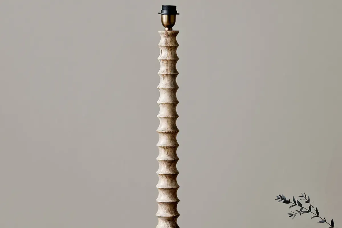 Floor Lamps^Nkuku Avisa Mango Wood Floor Lamp
