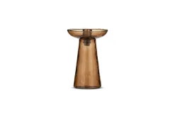 Decorative Home Accessories|Candle Holders^Nkuku Avyn Recycled Glass Candle Holder - Smoke Amber