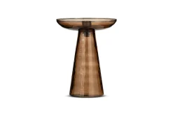 Decorative Home Accessories|Candle Holders^Nkuku Avyn Recycled Glass Candle Holder - Smoke Amber