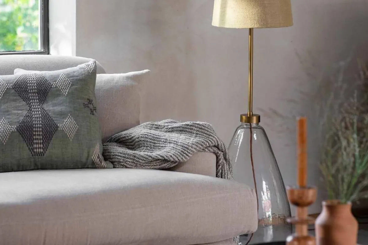 Floor Lamps^Nkuku Baba Recycled Glass Floor Lamp - Clear