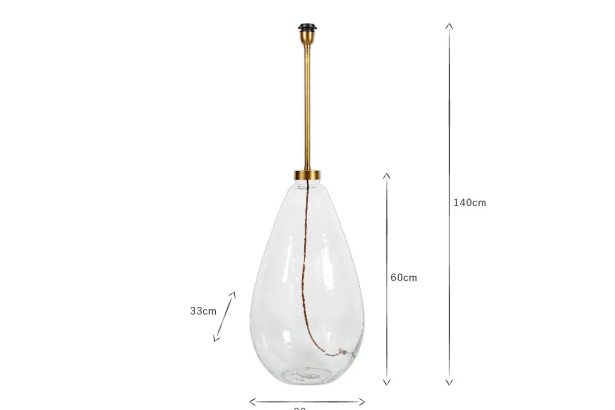 Floor Lamps^Nkuku Baba Recycled Glass Floor Lamp - Clear
