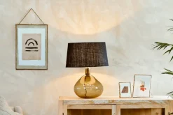 Table Lamps^Nkuku Baba Recycled Glass Lamp - - Large Wide Green