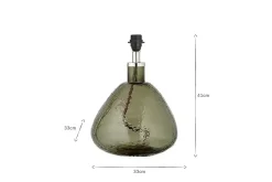 Table Lamps^Nkuku Baba Recycled Glass Lamp - - Small Wide Green