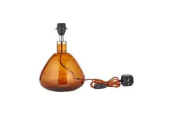 Table Lamps^Nkuku Baba Recycled Glass Lamp - - Small Wide Burnt Amber