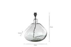 Table Lamps^Nkuku Baba Recycled Glass Lamp - Clear - Large Wide Clear Glass