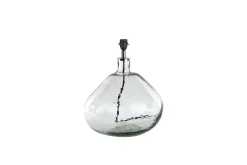 Table Lamps^Nkuku Baba Recycled Glass Lamp - Clear - Large Wide Clear Glass