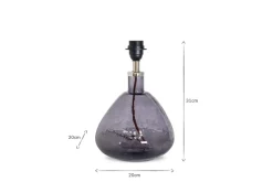 Table Lamps^Nkuku Baba Recycled Glass Table Lamp - - Small Wide Smoke