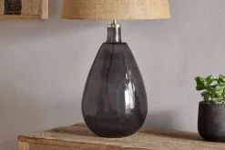 Table Lamps^Nkuku Baba Recycled Glass Table Lamp - - Large Tall Smoke