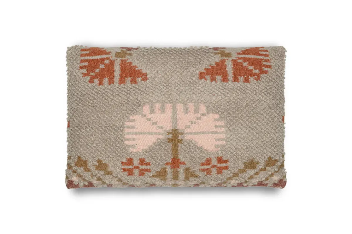 Decorative Home Accessories|Bedroom Textiles^Nkuku Bagru Wool & Cotton Cushion Cover - Soft Grey