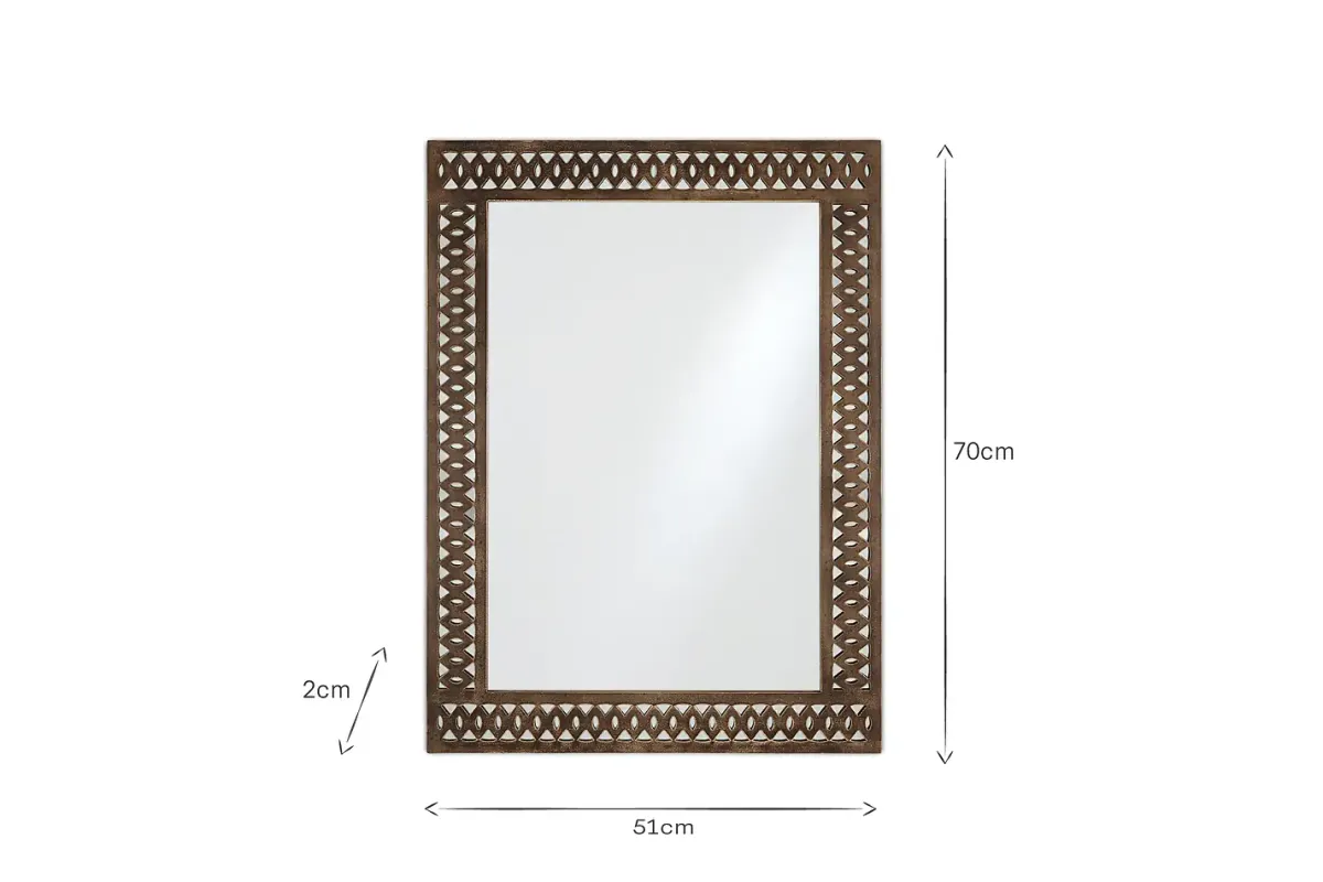 Garden Décor^Nkuku Bahula Decorative Outdoor Mirror - Rust