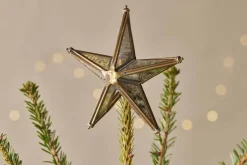Tree Toppers|Baubles & Tree Decorations^Nkuku Bakara Star Tree Topper - Antique Brass