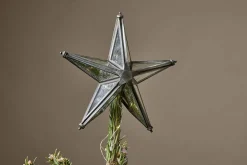 Tree Toppers|Baubles & Tree Decorations^Nkuku Bakara Star Tree Topper - Antique Silver