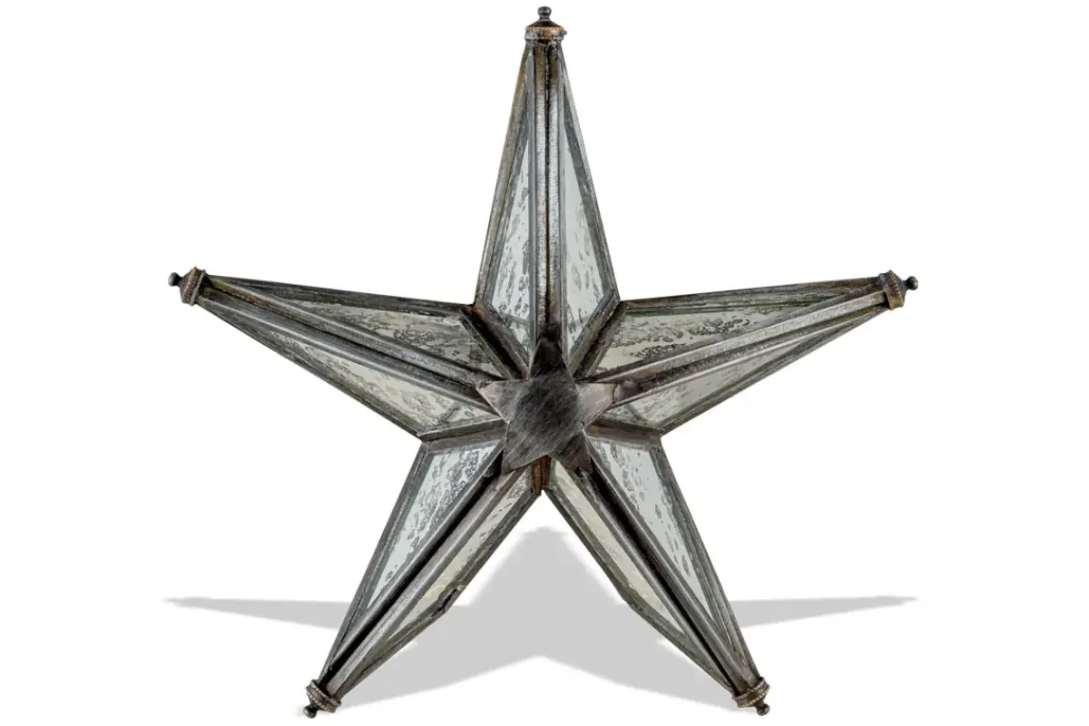 Tree Toppers|Baubles & Tree Decorations^Nkuku Bakara Star Tree Topper - Antique Silver