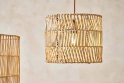 Lampshades|Pendant Shades^Nkuku Banso Wicker Lampshade - Natural - Medium